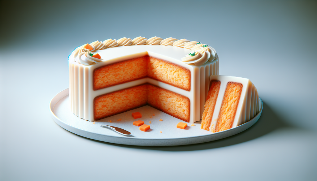 Bolo de cenoura fofinho pronto para servir