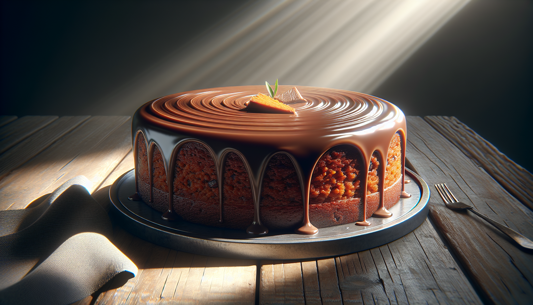 Bolo de cenoura simples pronto e decorado
