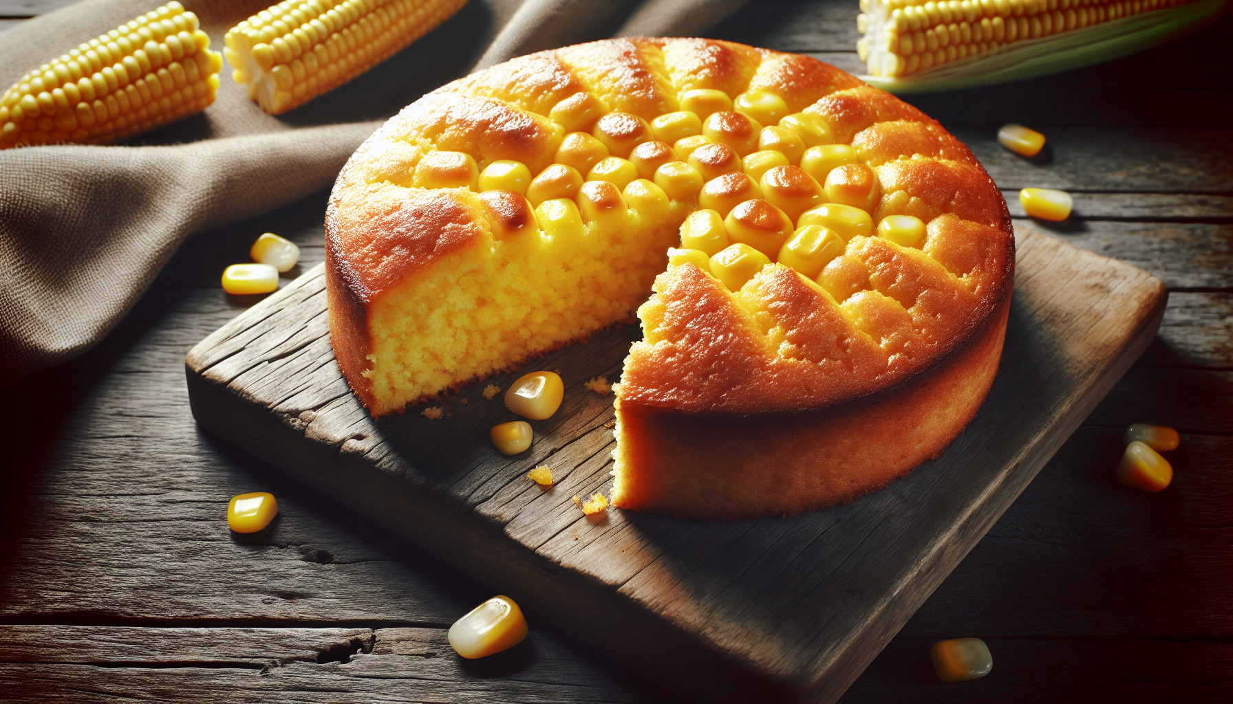 Bolo de milho de latinha pronto, macio e dourado