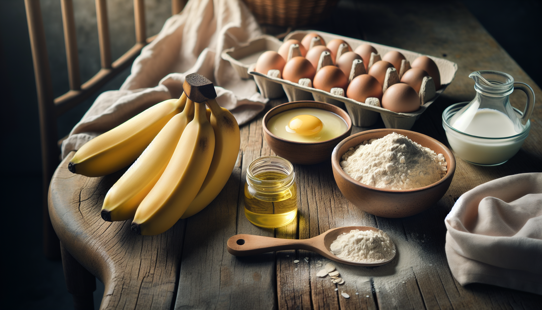 Close-up dos ingredientes naturais para receita de bolo para bebê