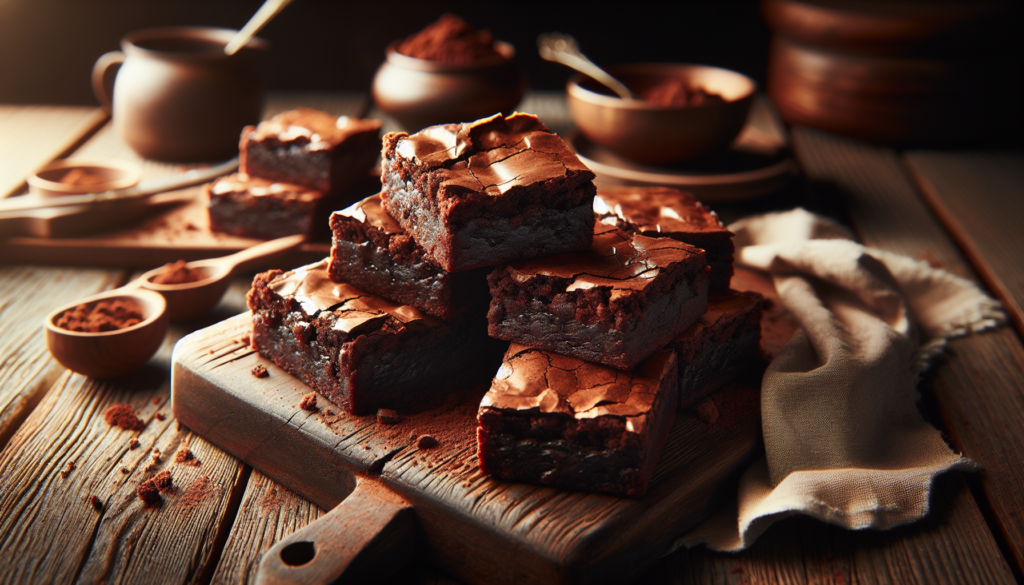 Brownie caseiro pronto, crocante por fora e úmido por dentro