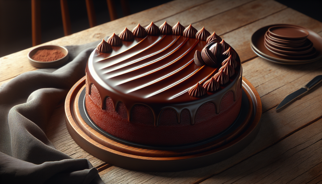 Bolo de chocolate pronto, macio e decorado
