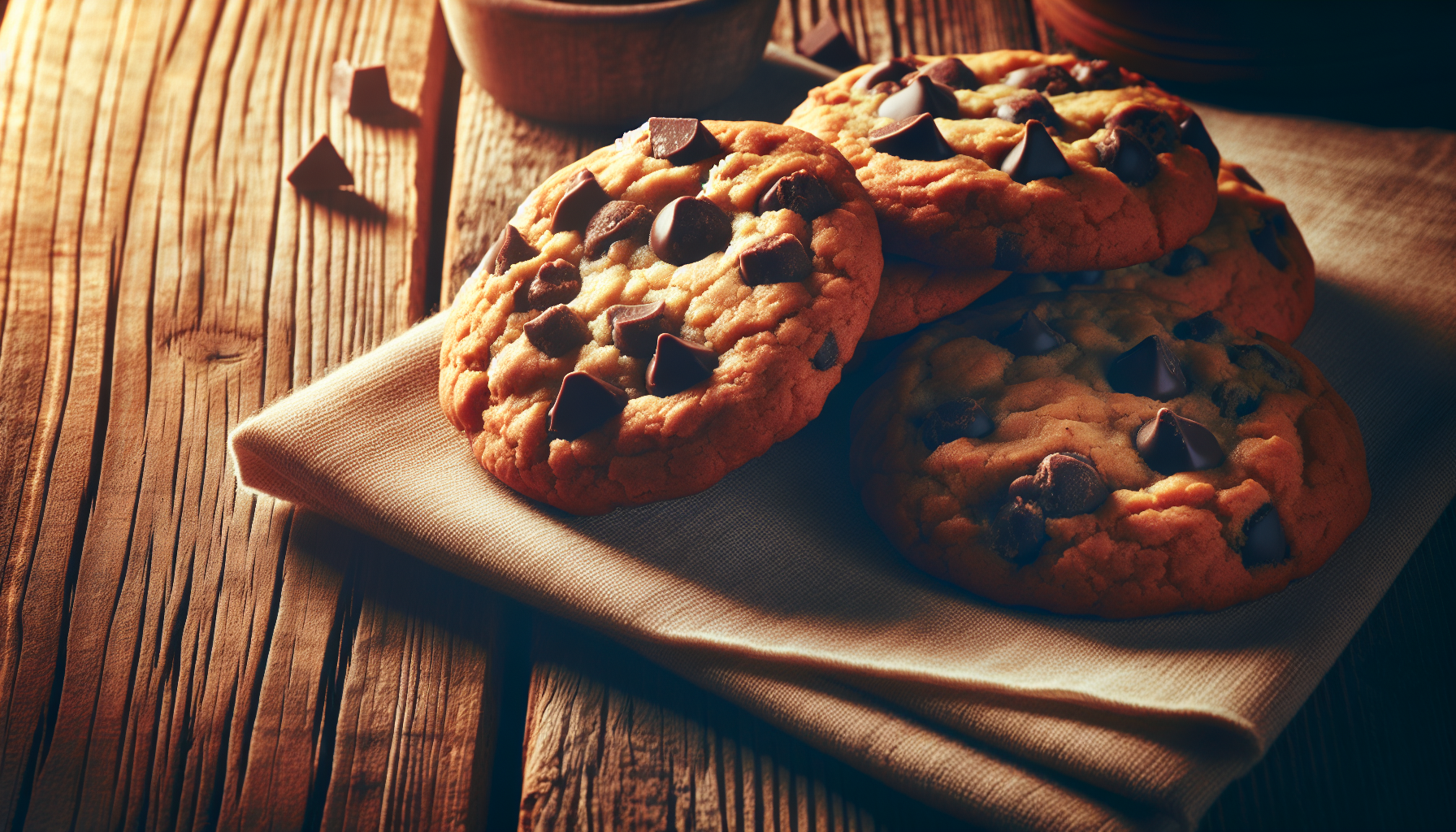 Cookie caseiro delicioso com gotas de chocolate
