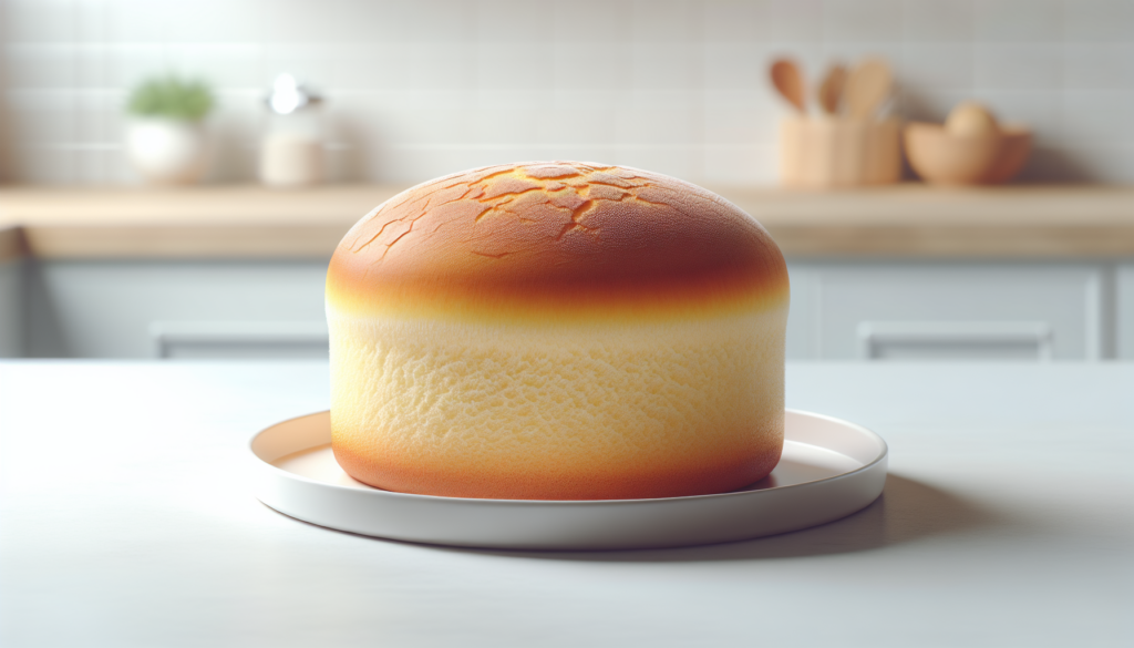 Pão de ló fofinho pronto servido em prato branco