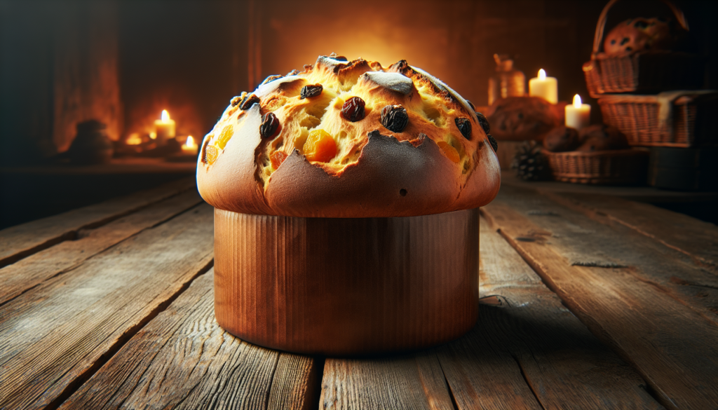 Panetone caseiro pronto dourado e macio