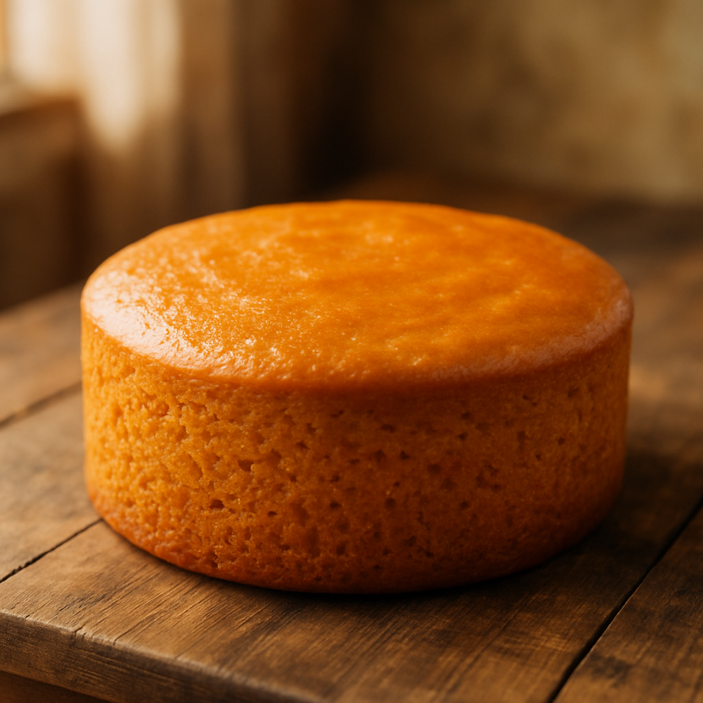 Bolo de cenoura fofinho pronto para servir